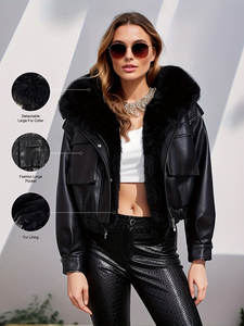 Streetwear Mode Femmes Vêtements en Cuir Vêtements pour Femmes Veste Grande Taille Vestes Vêtements pour Femmes - Product Image 6