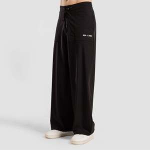 Pantalones Anchos de Cintura Alta para Mujer GAI ARR, Transpirables, Estilo Urbano, en Negro para Primavera, Talla XL, con Efecto Arrugado - Product Image 1