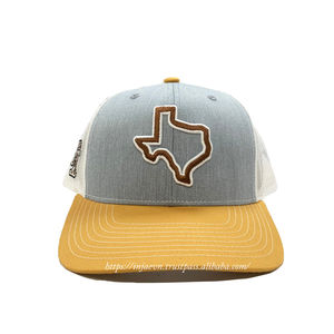 Sombrero de camionero de 2 tonos con logotipo bordado 3D del estado de Texas personalizado, gorra deportiva de perfil medio de venta caliente para adultos, hecha en proveedor de Vietnam - Product Image 1