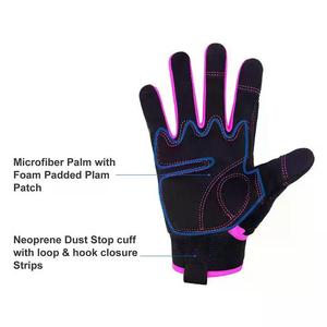 Guantes mecánicos industriales resistentes a cortes transpirables con logotipo personalizado, guantes de seguridad acolchados de espuma de Palma de microfibra transpirables de goma - Product Image 3