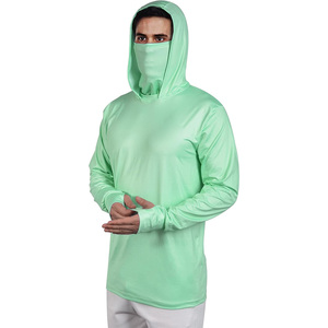 Chemises à capuche à manches longues pour hommes pour la pêche avec options de personnalisation tissu respirant conception OEM pour le vrac et les vêtements d'équipe - Product Image 4
