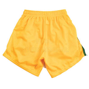 Pantalones cortos de malla teñidos lisos amarillos de nuevo diseño para hombre, tamaño personalizado y estilo de calle principal, patrón sólido, venta en línea - Product Image 2