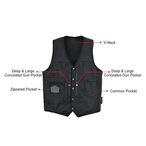 Chaleco de Moda Masculino Hecho a Medida, Alta Calidad, 100% Cuero Genuino, Transpirable, de Lona, Precio Razonable, Chaleco de Cuero de Invierno - Product Image 6