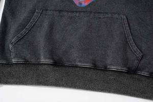 Sudadera con capucha lavada con ácido de algodón 100% de alta calidad, serie High Street, ropa de calle transpirable lavada Vintage, sudaderas con capucha térmicas - Product Image 4