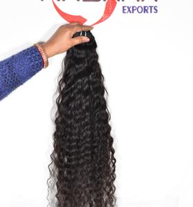 Extensiones de cabello indio negro de color natural crudo para mujeres vietnamitas cutícula alineada sin paquete procesado químico - Product Image 1