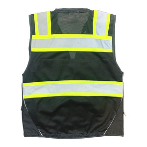 Gilets de sécurité de haute qualité Gilet de construction en maille haute visibilité avec poches Logo personnalisé Gilet de sécurité réfléchissant haute visibilité - Product Image 3