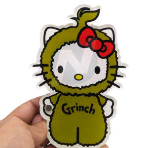 Plateau d'extension de cils en verre Grinch Kitty acrylique porte-carreaux de cils palettes outils d'extension de cils dernier logo personnalisé - Product Image 5