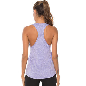 Camisetas sin mangas deportivas informales de alta calidad para mujer, chaleco de Yoga transpirable suelto y de secado rápido en diseño sin mangas, camisetas de Fitness OEM - Product Image 3
