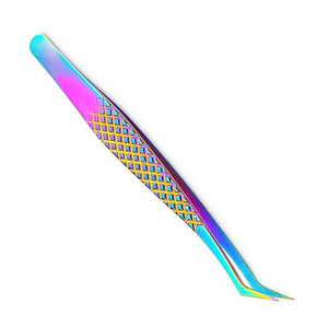 Pinces à épiler en acier inoxydable à pointe fine de précision pour extensions classiques et de la meilleure qualité disponibles chez Kaamir Instruments - Product Image 1