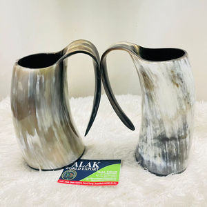 Ensemble de gobelets à café et à bière de Style animal de corne de buffle Viking poli de Falak World Export India - Product Image 4
