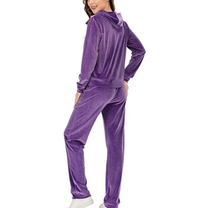 Offre Spéciale Survêtements de sport solides et lourds personnalisés de haute qualité Ensemble 2 pièces pour femmes Service de gymnastique OEM - Product Image 6