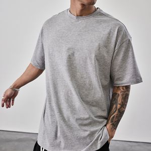 เสื้อยืดคอกลมแขนสั้นโชว์ไหล่สำหรับผู้ชายเสื้อยืดคอกลมสำหรับผู้ชายใส่โลโก้ได้ตามต้องการ - Product Image 6