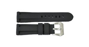 Bracelet de montre intelligente unisexe sportif, durable, imperméable, noir, en silicone souple et léger, avec logo personnalisé, boucle en acier inoxydable, 20-26 mm, JD6082 - Product Image 4