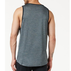 Camiseta sin mangas de entrenamiento de gimnasio con logotipo personalizado para hombre 100% camiseta de secado rápido de punto cómoda de alta calidad a la venta - Product Image 5