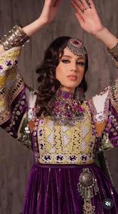 Robe traditionnelle ethnique pakistanaise vintage, faite à la main, pour mariage, longueur au sol, couleur personnalisée, motif floral - Product Image 5