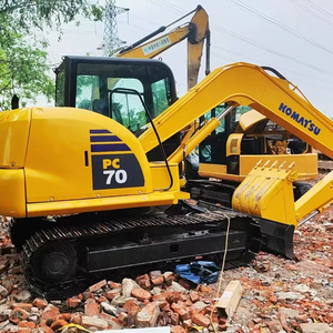 Miniexcavadora Komatsu usada en buenas condiciones, excavadoras de orugas PC 70 60 55 56 90 en China para la venta - Product Image 1