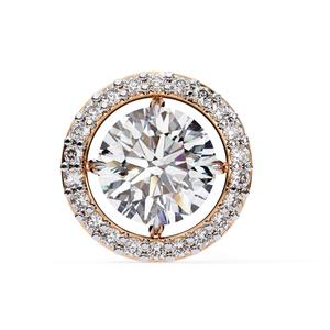 Bijoux fins, boucles d'oreilles en diamant taille brillant 1 carat, plaqué or massif 14 carats, diamants certifiés IGI, boucles d'oreilles de style classique - Product Image 2
