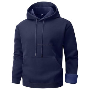 Custom Pullover <b>Hoodie</b> for Men basicscotton blended Fleece Winter <b>Oversized</b> Hooded Sweatshirt Streetwear with <b>Long</b> Sleeve - Product Image 1