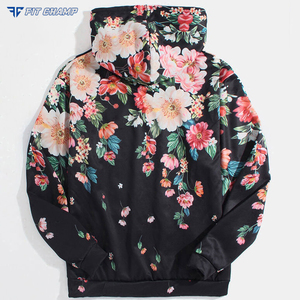 เสื้อฮู้ดพิมพ์ลายดอกไม้สำหรับผู้ชาย ทรงปกติ เสื้อกันหนาวสไตล์สตรีทแวร์ โลโก้สั่งทำได้ แขนยาว เสื้อฮู้ดลำลอง ชุดเสื้อผ้าลำลอง - Product Image 6