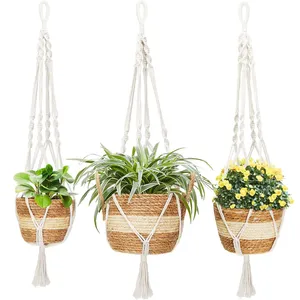 Cintre en jute fait à la main en macramé bon marché et le meilleur cintre en jute de qualité supérieure élégant pour la décoration d'hôtel à la maison - Product Image 3