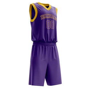 Uniformes de basket-ball sans manches pour jeunes pour l'entraînement sportif 100% polyester évacuation de l'humidité séchage rapide uniforme respirant - Product Image 2