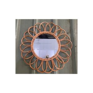 Vintage Sun Rattan Mirror-decoración artesanal hecha a mano a la venta nueva tendencia decoración producto de 99GD - Product Image 5