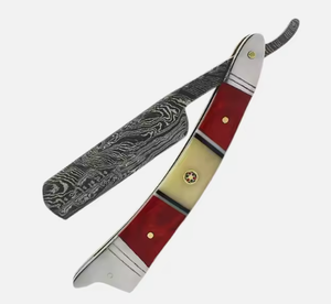 Nouveau Salon professionnel en acier damas rasoir droit et ceinture Strop couteau pliant pour rasage humide toilettage des cheveux A + qualité de qualité - Product Image 4