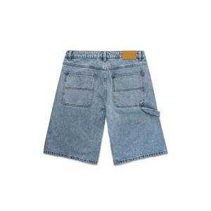 Wholesale Summer High Street Denim <b>Shorts</b> Custom Logo Premium Solid Color Denim <b>Shorts</b> for <b>Men</b> - Product Image 5