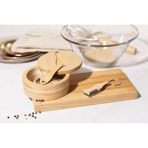 Porte-Sel et Poivre Écologique en Bambou Munnar – Outils pour Herbes et Épices - Product Image 3