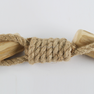 Wholesale Coffee Wood Hemp <b>Rope</b> Nunchaku Dog Toy From Vietnam Manufacturer, Durable Tug Toy For Chewing, Training & Dental Care - Product Image 3