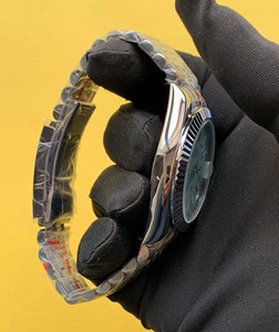 Style Vintage 41mm Index Cadran Lunette Cannelée En Acier Inoxydable Mécanique Mouvement Automatique Montre-Bracelet De Luxe De L'Inde - Product Image 2