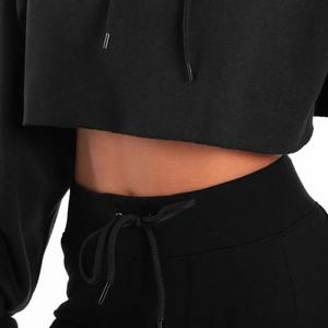 Sweat-shirt à capuche pour femme, prix d'usine, sweat-shirt à capuche court, OEM, haute qualité, vente chaude - Product Image 4