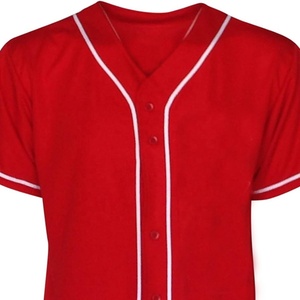 Maillot de baseball personnalisé maille de polyester à manches courtes col rond séchage rapide évacuation de l'humidité pour unisexe - Product Image 5