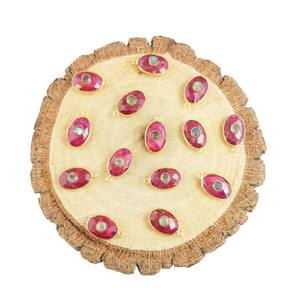 Pierre de lune arc-en-ciel avec Labradorite, Double pierre précieuse 14x10mm, ensemble de lunette ovale en Vermeil doré, pendentif en pierre précieuse - Product Image 4