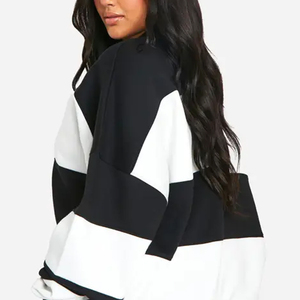 Conception à col rond avec manches longues, design de haute qualité, coupe ample, design rayé, design à prix avantageux, service OEM, design 2026 - Product Image 5