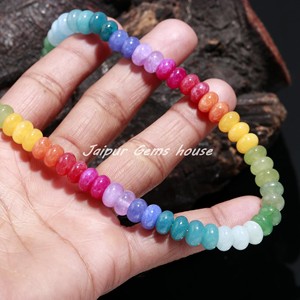 Vente chaude de perles de pierres précieuses arc-en-ciel de qualité AAA collier créatif multicolore perles de Quartz brin naturel multi-bonbons pierre bijoux - Product Image 1