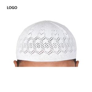 Gorro de oración diario árabe de Oriente Medio islámico tejido para hombre al por mayor, sombreros musulmanes bordados personalizados, sombreros Topi sauditas transpirables - Product Image 2