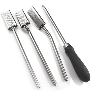 Juego de 4 Limas Dentales Equinas de Acero de Alta Calidad, Limas Dentales para Caballos, Instrumentos Veterinarios Ajustables en Ángulo Recto - Product Image 1