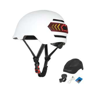 Matte White Z005 Voice <b>Light</b> Helmet City Commuter Speaker Headset Bike Bt Smart AI Scooter Helmet With Turn Signal <b>Light</b> - Product Image 6