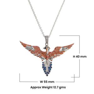 Collar con Colgante de Diamante Moissanite de Color Moderno, Estilo Hip Hop, con Diseño de Pájaro Volador en Plata 925, a Bajo Precio - Product Image 4