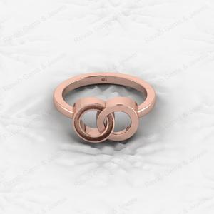 Awesome Quality 925 Silver Unique Double Circle Semi Mount Ring Awesome Quality <b>Infinity</b> Design Breastmilk Keepsake Jewelry - Product Image 6