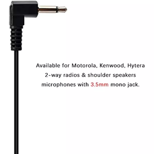 3,5mm escuchar recibir solo Radio auricular en forma de D Walkie Talkie auriculares para Motorola Hytera Kenwood altavoz de Radio bidireccional micrófonos - Product Image 3