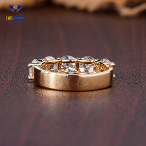 Anillo de diamante cultivado en laboratorio de corte redondo TDW 2,00, oro amarillo de 18 quilates para compromiso o boda, joyería HPHT/CVD - Product Image 4