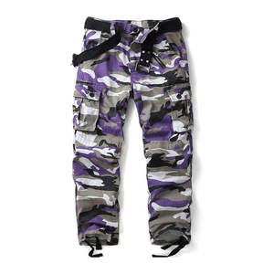 Moda Streetwear Nuevo producto Hombres Casual Camuflaje Cargo Pantalones Algodón Multi bolsillos Pantalones rectos - Product Image 1