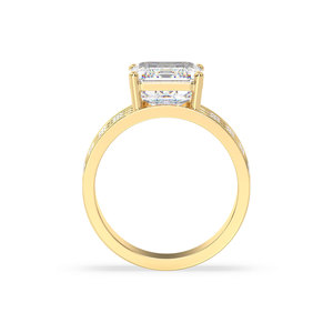Bague de fiançailles REYES en diamant de laboratoire CVD taille émeraude de 6,08 carats pour femme, or massif 14 carats, certifiée IGI - Product Image 5