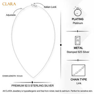 NOVAMART Fine 18-Inch <b>Silver</b> Celeste Link <b>Chain</b> Necklace with 18K Gold Plating <b>Box</b> Style Religious Trendy for Wedding or Gift Wh - Product Image 6