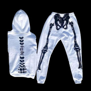 ชุดวอร์มผ้าฝ้าย100% มีฮู้ดและกางเกงขายาวชุดวอร์มแฟชั่นสำหรับผู้ชายชุดวอร์ม2025ดีไซน์ใหม่ - Product Image 4