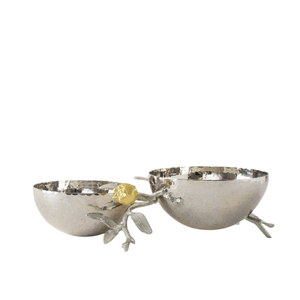 Exclusive Quality Stainless Steel Decorative Bowl With Brass Accents Handcrafted Flower Accent Dinnerware Serving Bowl On-<b>Sale</b> - Product Image 6