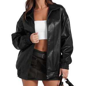 แจ็กเก็ตหนัง PU ของผู้ชายสไตล์ย้อนยุคบ็อกซี่สีน้ำตาลพร้อมคอตั้งซิปปิดและซักได้สำหรับฤดูหนาว - Product Image 1