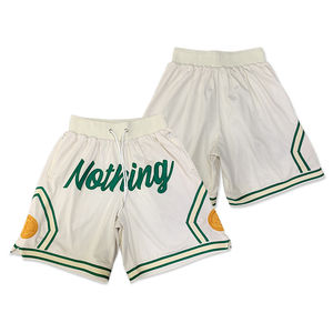 Shorts de basketball personnalisés pour hommes avec cordon de serrage, vente en gros, vêtements de sport respirants, impression numérique, appliqué, broderie vintage - Product Image 1